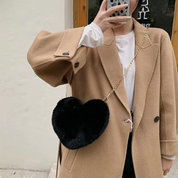 Bella – Heart-Shaped Faux Fur Bag