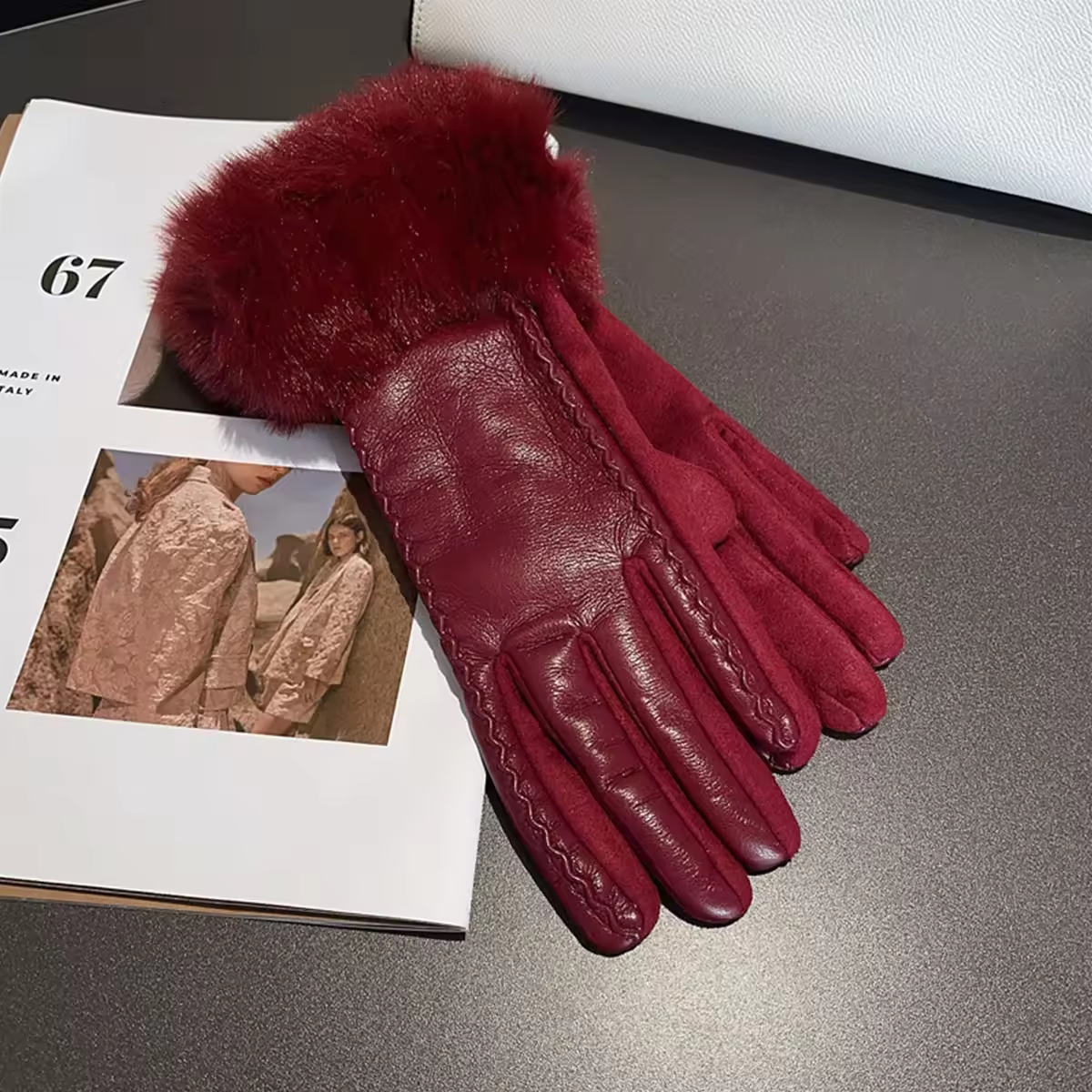 Luxury PU Leather Gloves