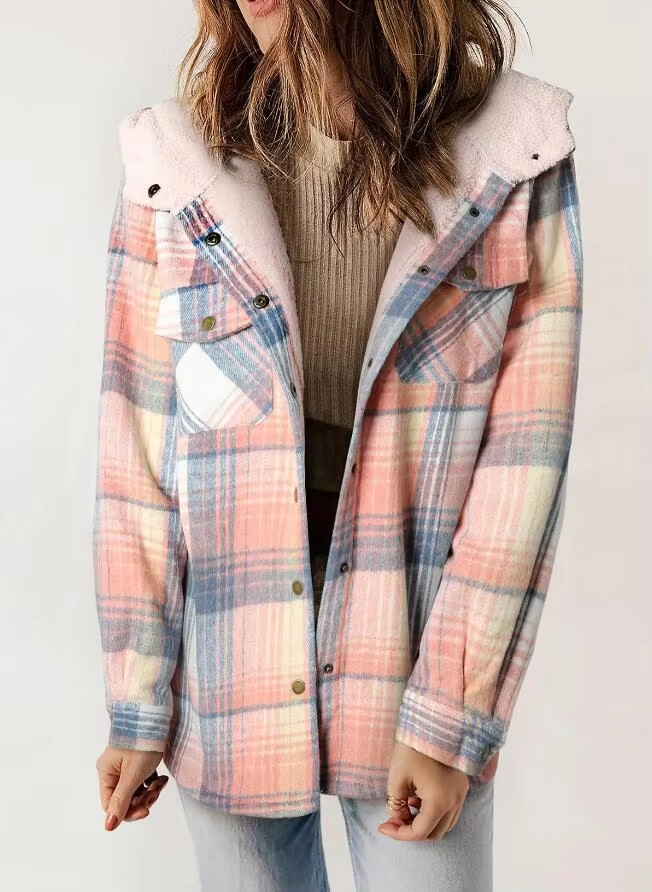 Hazel – 2024 Plaid Woolen Coat