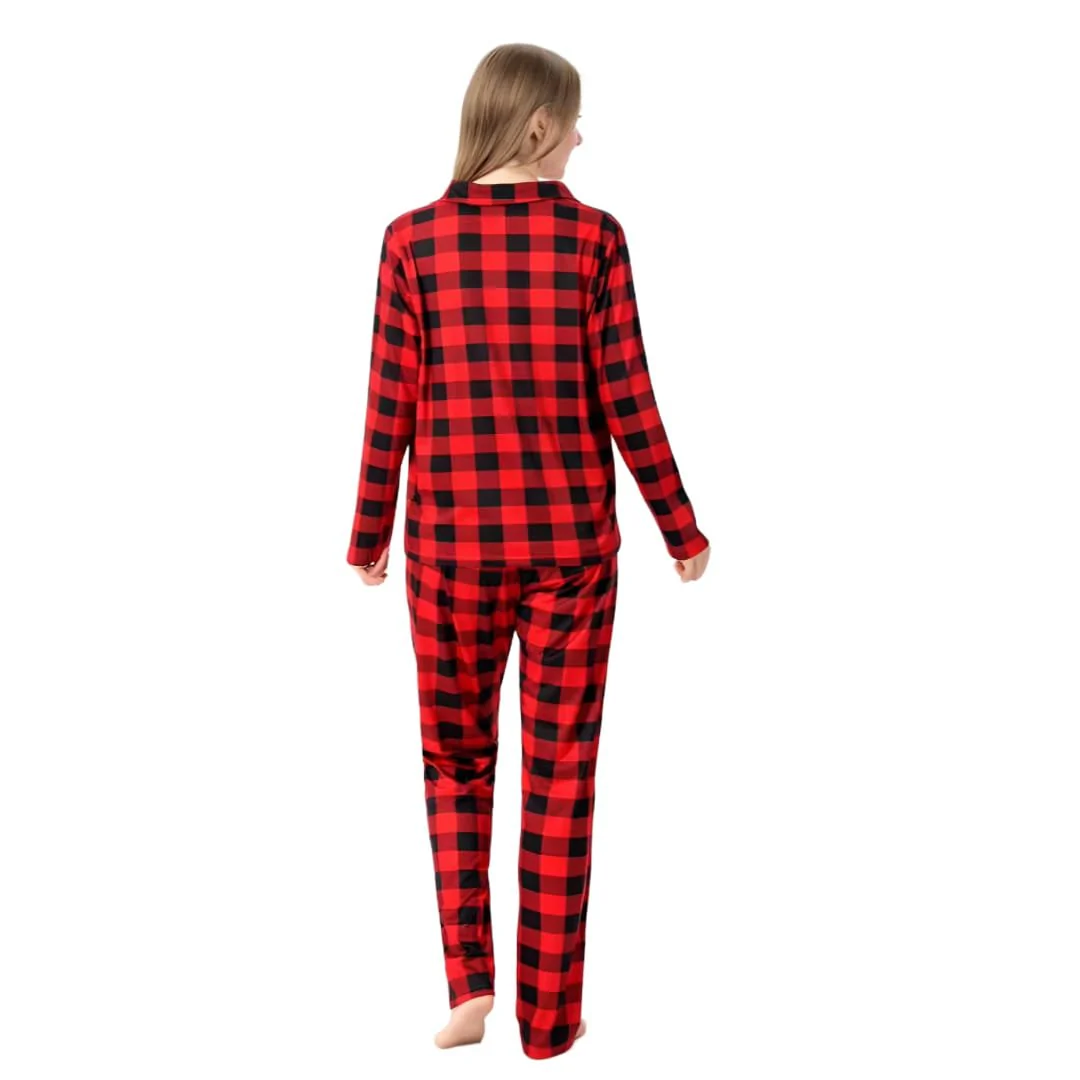 Blake & Mia – Cozy Plaid Pajama Set