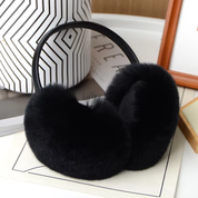 Lena – Natural Rex Rabbit Fur Earmuffs