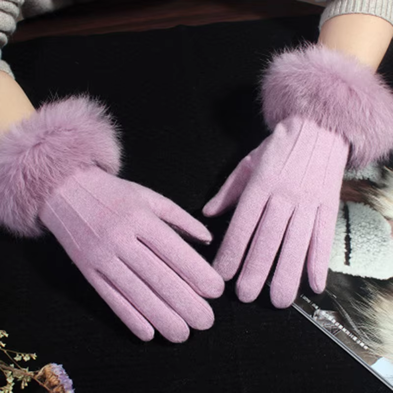 Rabbit Fur Gloves