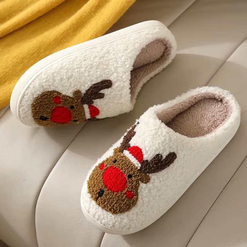 Noah & Emma – Christmas Elk Slippers