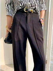 Alexa – Solid High-Waisted Summer Pants