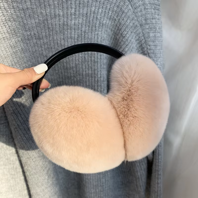 Aria – 100% Rex Rabbit Fur Earmuffs