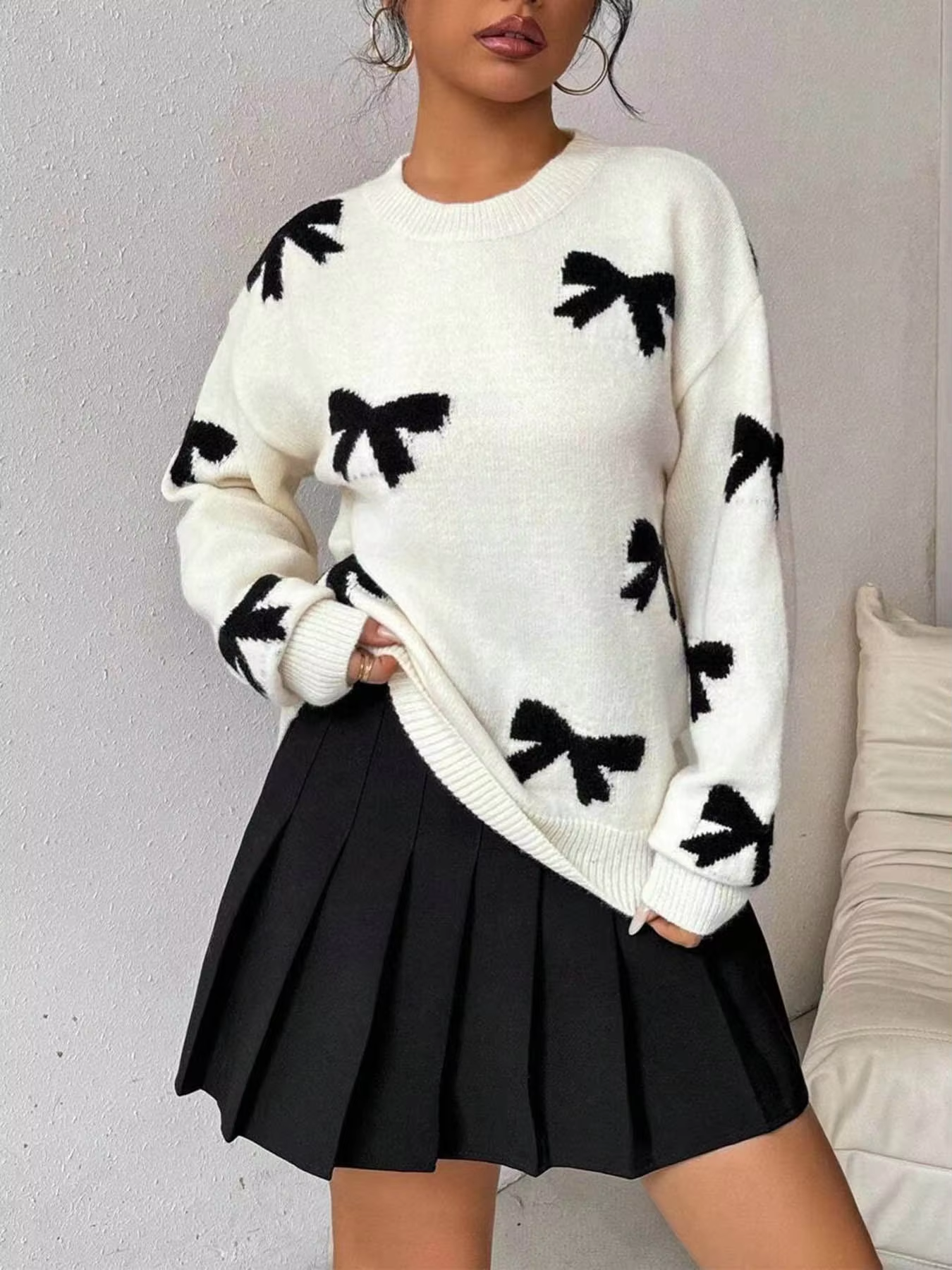 Luna-Elegant Vintage Knit Sweater