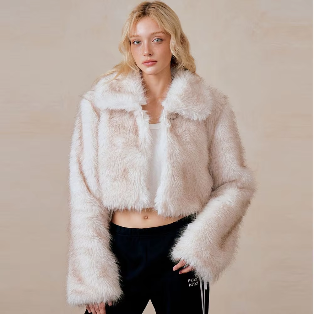 Nora – Winter Gradient Faux Fur Coat