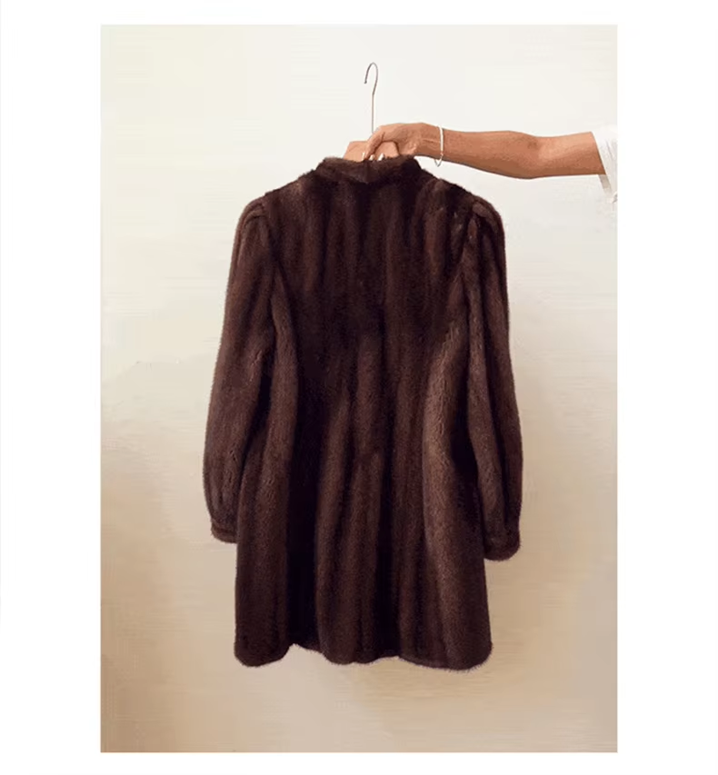 Amara – Long Faux Mink Fur Coat