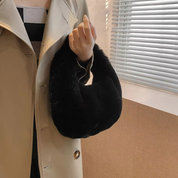 Mila – Faux Fur Half Moon Bag