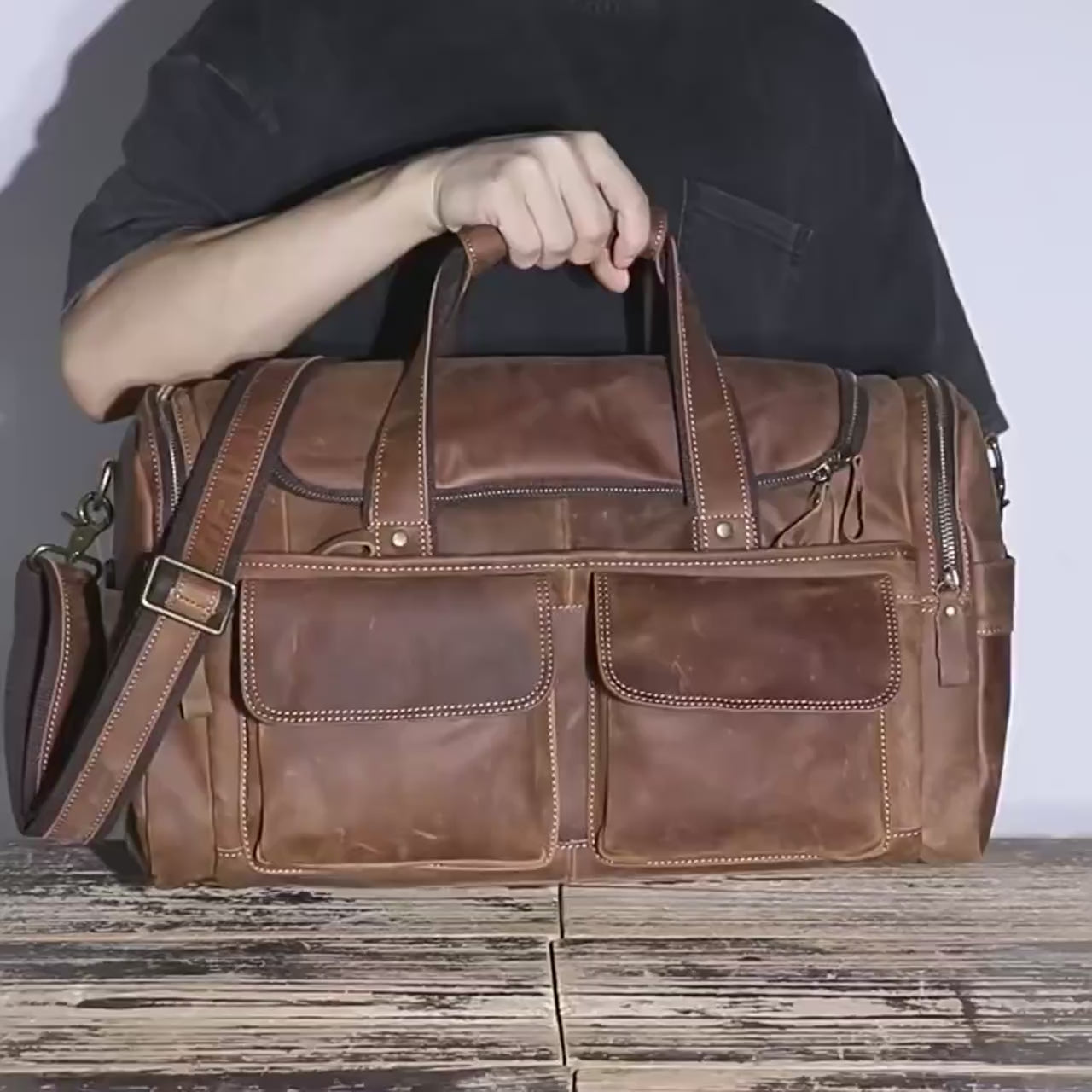 Retro Leather Travel Bag